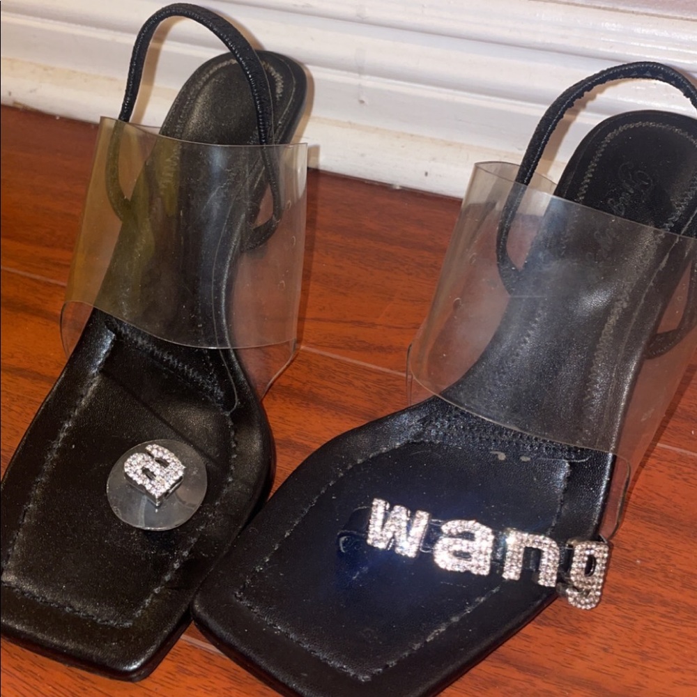 A Wang style heels black size 8